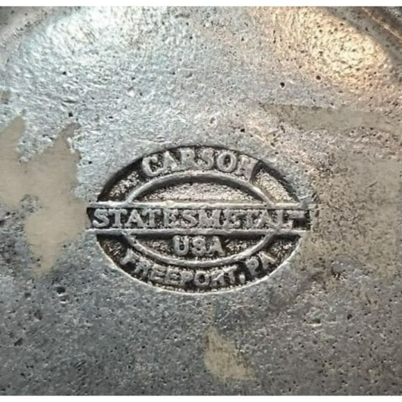 Vtg Carson Statesmetal Pewter Pine RIdge Med Piller Candle Holder 5.5" by 5.5" - Picture 3 of 13